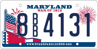 MD license plate 8BB4131
