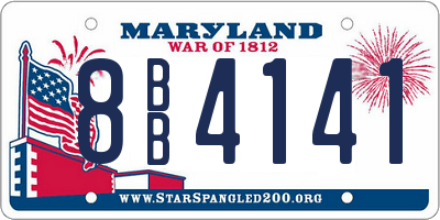 MD license plate 8BB4141