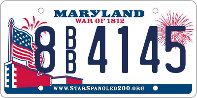 MD license plate 8BB4145