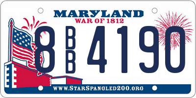 MD license plate 8BB4190