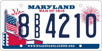 MD license plate 8BB4210