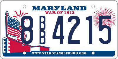 MD license plate 8BB4215
