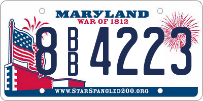 MD license plate 8BB4223