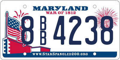 MD license plate 8BB4238