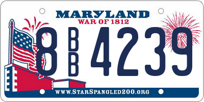 MD license plate 8BB4239