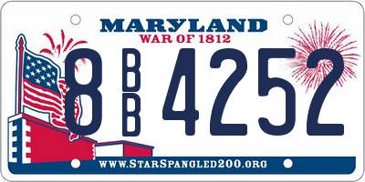 MD license plate 8BB4252