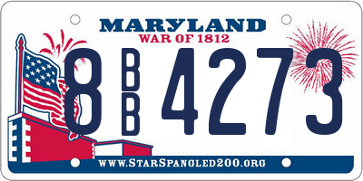 MD license plate 8BB4273