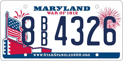 MD license plate 8BB4326
