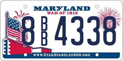 MD license plate 8BB4338