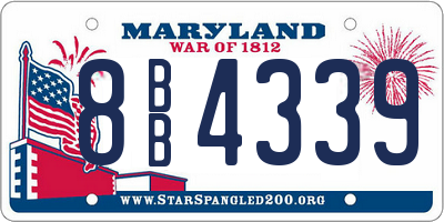 MD license plate 8BB4339
