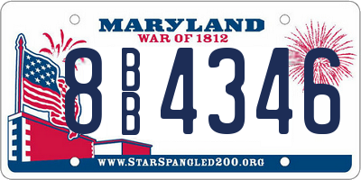 MD license plate 8BB4346