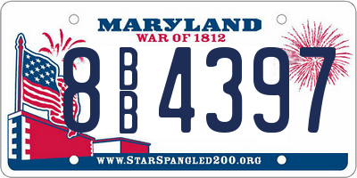 MD license plate 8BB4397