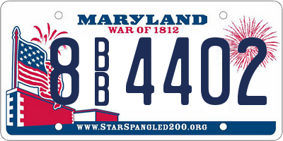 MD license plate 8BB4402