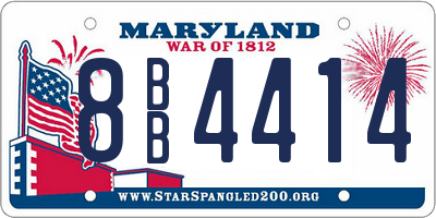 MD license plate 8BB4414