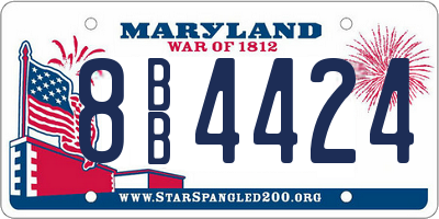 MD license plate 8BB4424