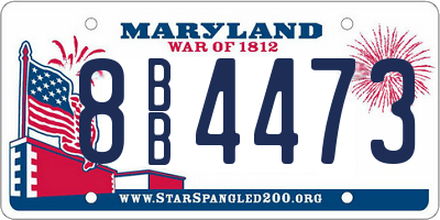 MD license plate 8BB4473