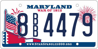 MD license plate 8BB4479