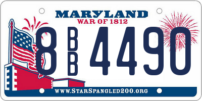 MD license plate 8BB4490
