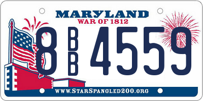 MD license plate 8BB4559