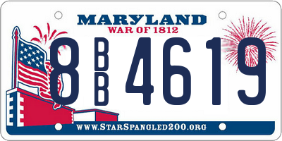 MD license plate 8BB4619