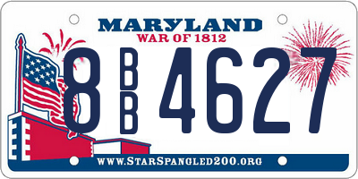 MD license plate 8BB4627