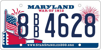 MD license plate 8BB4628