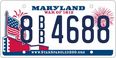 MD license plate 8BB4688