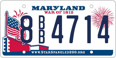 MD license plate 8BB4714