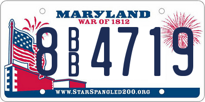 MD license plate 8BB4719