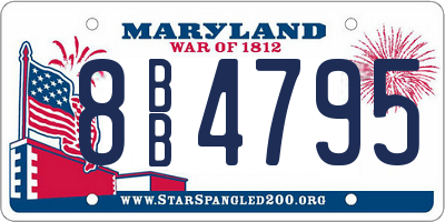 MD license plate 8BB4795