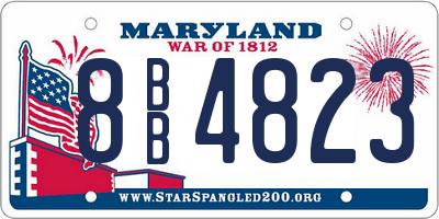 MD license plate 8BB4823