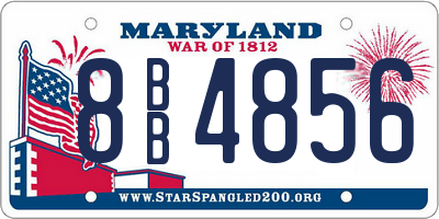 MD license plate 8BB4856