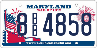 MD license plate 8BB4858