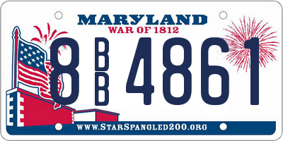MD license plate 8BB4861