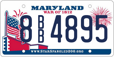 MD license plate 8BB4895