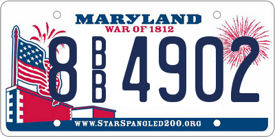 MD license plate 8BB4902