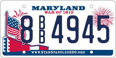 MD license plate 8BB4945