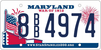MD license plate 8BB4974