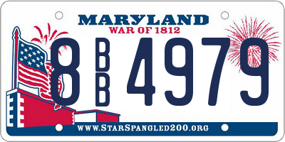 MD license plate 8BB4979
