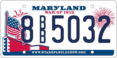 MD license plate 8BB5032