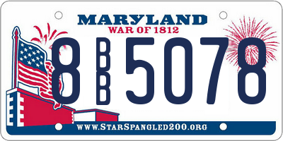 MD license plate 8BB5078
