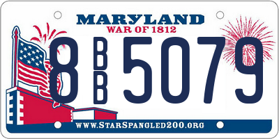 MD license plate 8BB5079