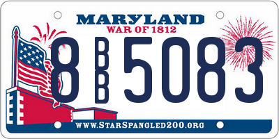 MD license plate 8BB5083
