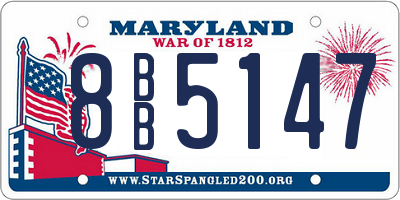 MD license plate 8BB5147