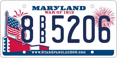 MD license plate 8BB5206