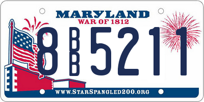 MD license plate 8BB5211