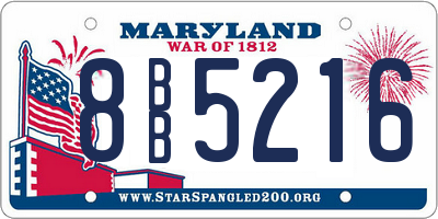 MD license plate 8BB5216