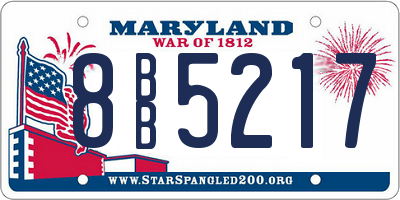 MD license plate 8BB5217