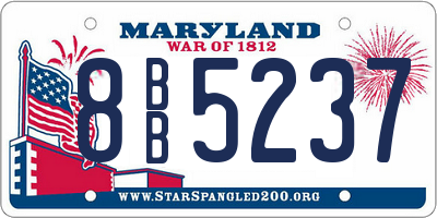 MD license plate 8BB5237