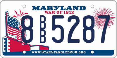 MD license plate 8BB5287